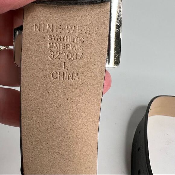 Nine West Faux Leather belt with silver buckle brand new! Brown - Picture 5 of 8